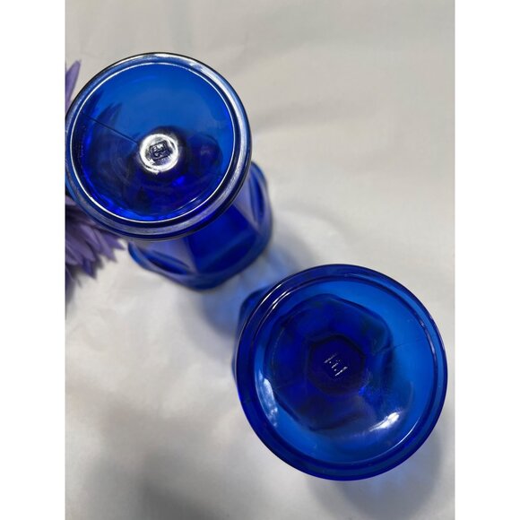 Vintage Anchor hocking Cobalt Blue Depression Glass - Picture 2 of 6